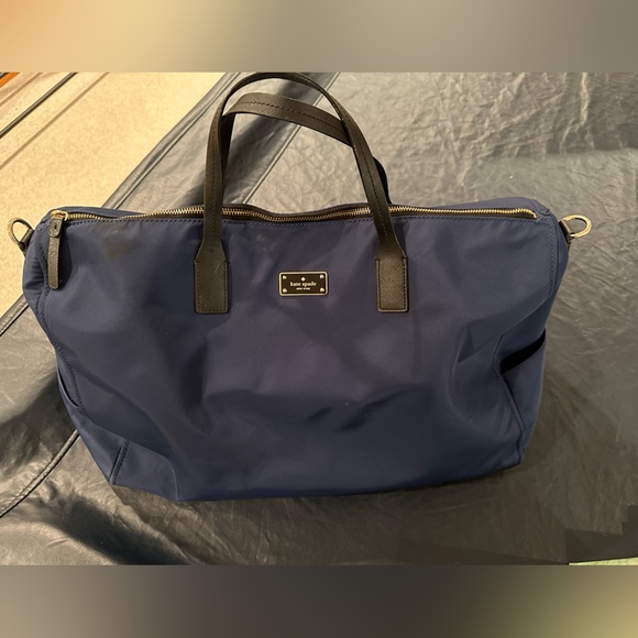 kate spade Bags Kate Spade Navy Blue Weekender Duffel Bag Poshmark